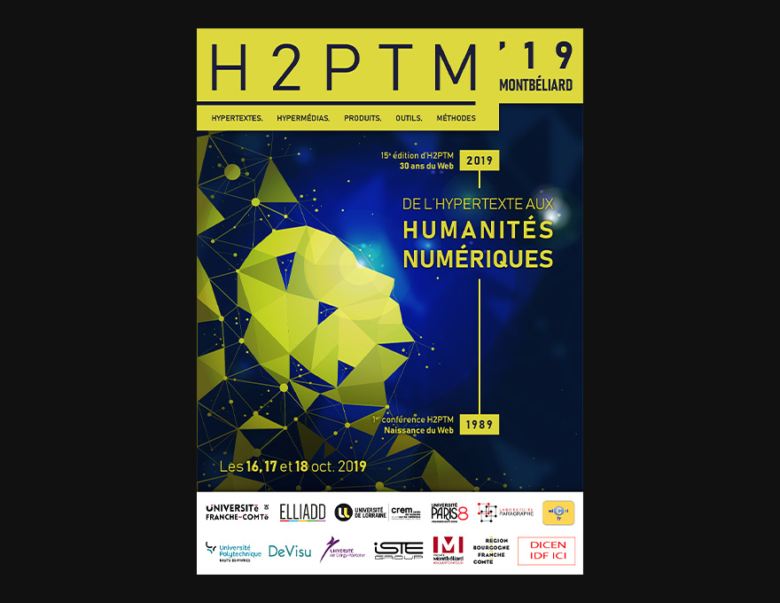 Affiche A4 officielle du colloque H2PTM'19.